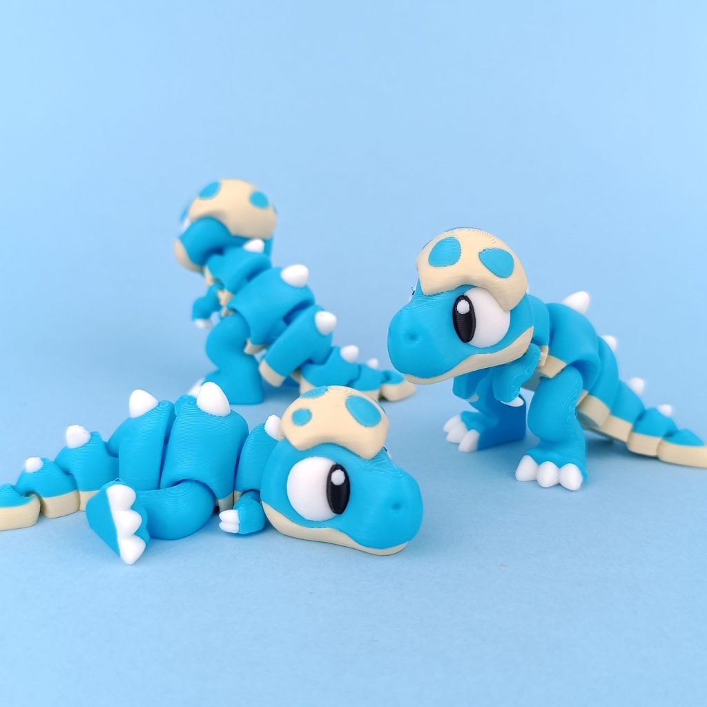 图片[3]-小恐龙 Flexi Baby T-rex Print-in-place-3D合纵社-3D打印模型STL格式3mf格式免费下载！