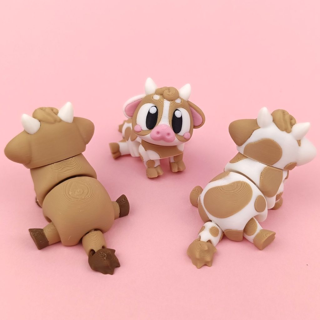 图片[2]-小奶牛 Flexi Cow Print-in-place-3D合纵社-3D打印模型STL格式3mf格式免费下载！