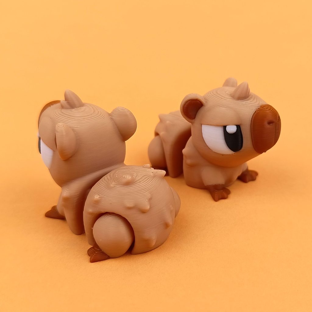水豚 Flexi Capybara Print-in-place-3D合纵社-3D打印模型STL格式3mf格式免费下载！