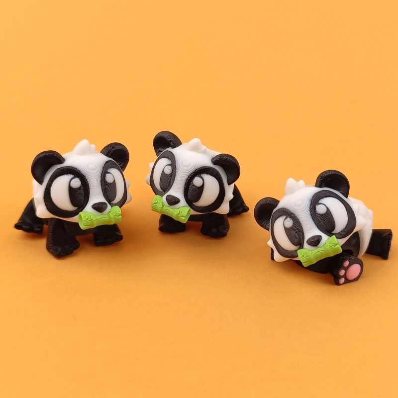熊猫  Flexi Panda Print-in-place-3D合纵社-3D打印模型STL格式3mf格式免费下载！