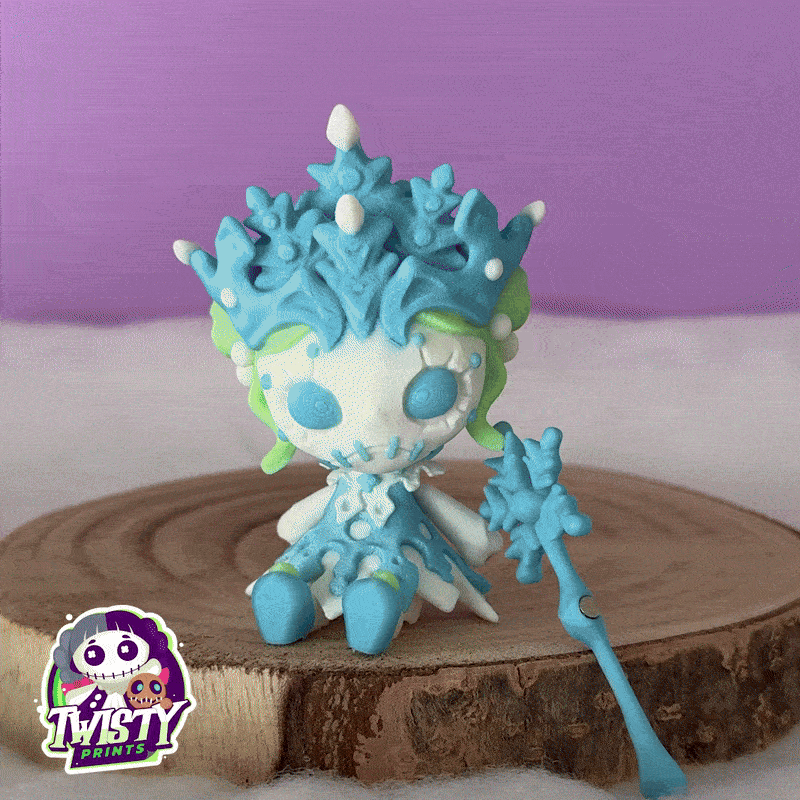 【恐怖娃娃】冰雪皇后-3D合纵社-3D打印模型STL格式3mf格式免费下载！
