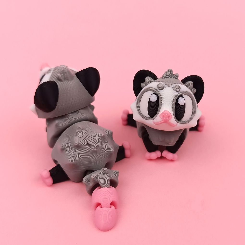 图片[3]-负鼠 Flexi Opossum Print-in-place-3D合纵社-3D打印模型STL格式3mf格式免费下载！