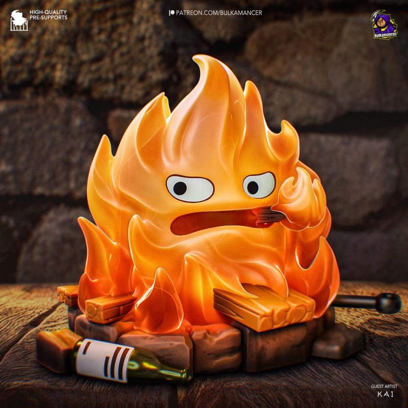 【哈尔的移动城堡】火苗 Calcifer-20250221T174857Z-001-3D合纵社-3D打印模型STL格式3mf格式免费下载！