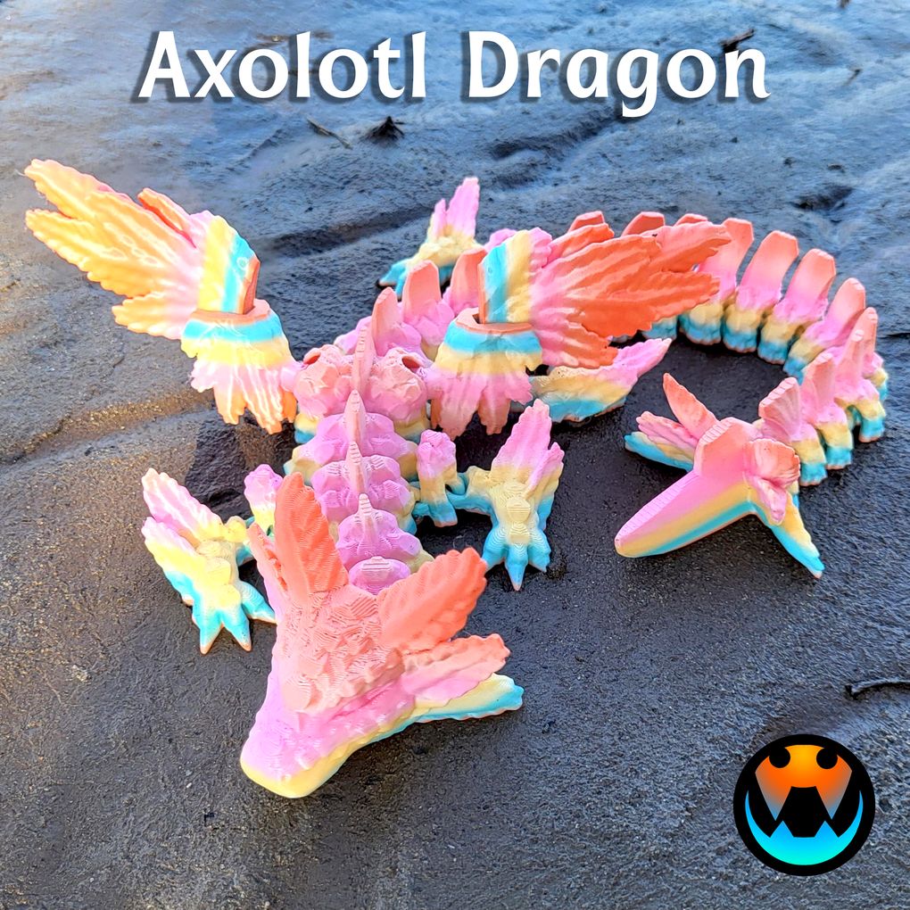 图片[2]-蝾螈龙 Cinderwing3D Axolotl Dragon-3D合纵社-3D打印模型STL格式3mf格式免费下载！