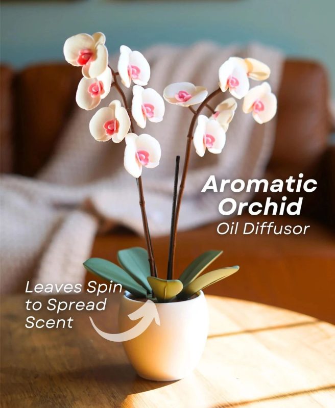 兰花 Aromatic_Orchid_Oil_Diffusor_and_Incense_Holder-3D合纵社-3D打印模型STL格式3mf格式免费下载！