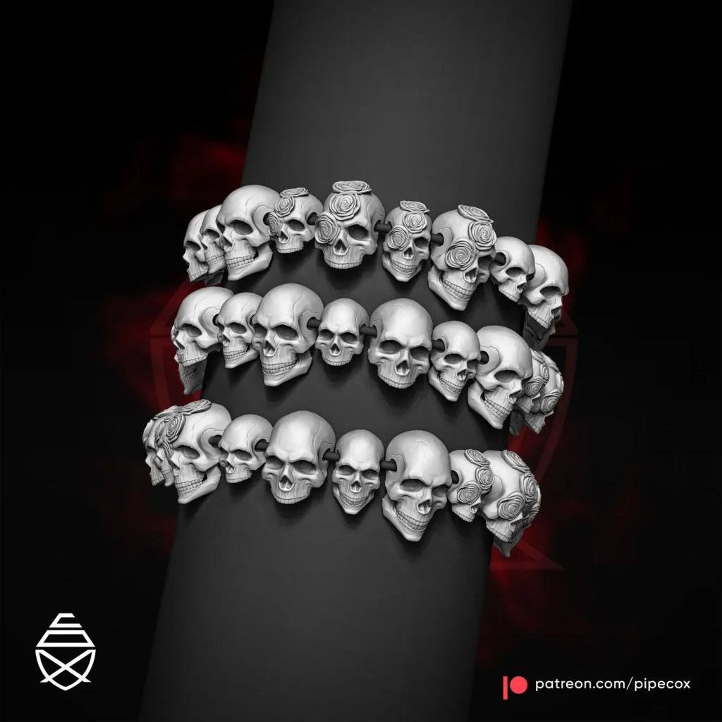 骷髅珠子 skull bead pip cox-3D合纵社-3D打印模型STL格式3mf格式免费下载！