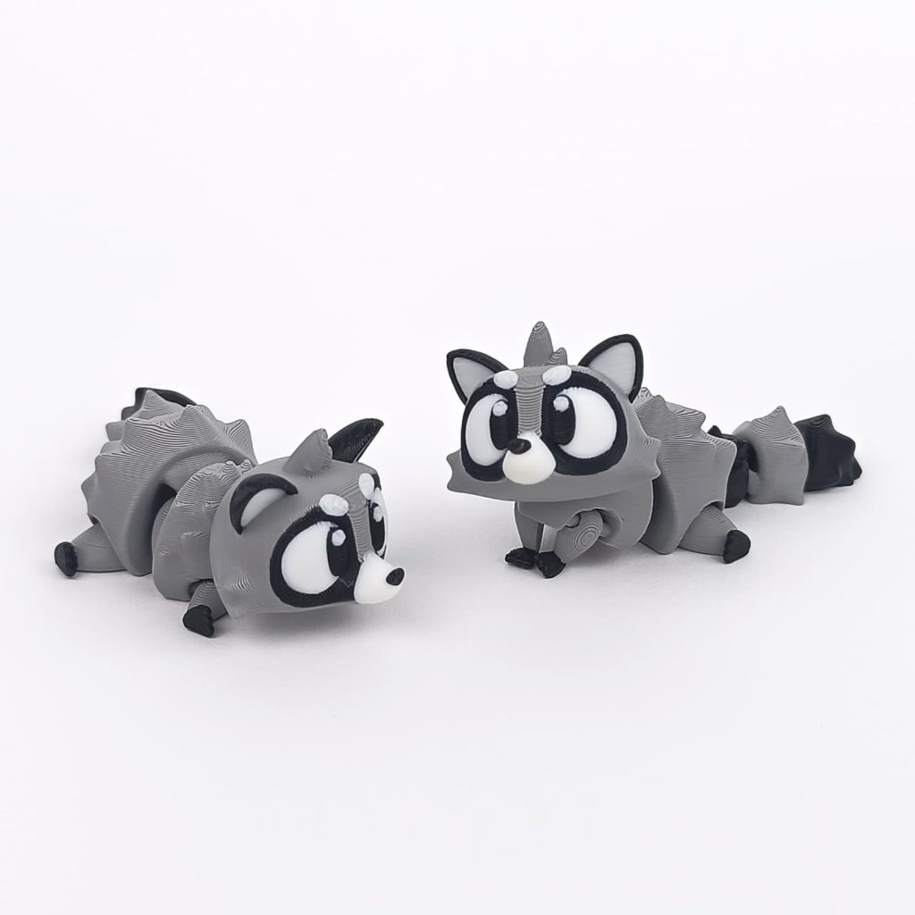 小浣熊 FlexiRaccoon-3D合纵社-3D打印模型STL格式3mf格式免费下载！