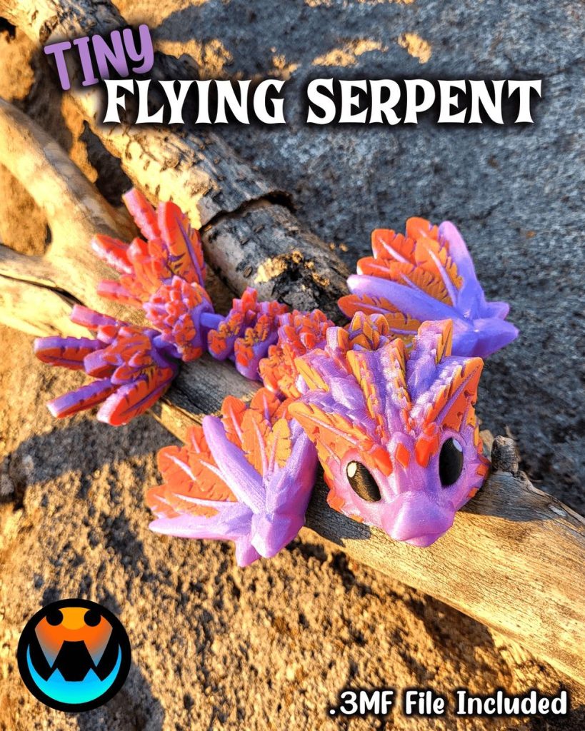 图片[5]-羽翼龙 Cinderwing3D Tiny Flying Serpent-3D合纵社-3D打印模型STL格式3mf格式免费下载！