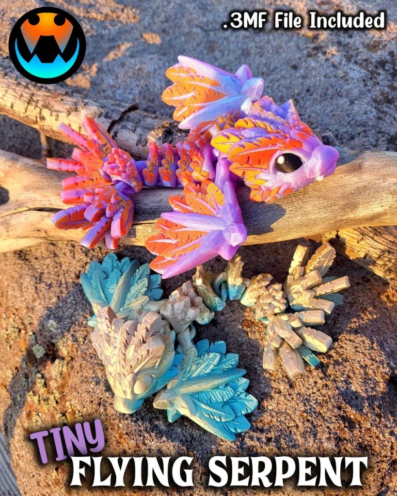 图片[3]-羽翼龙 Cinderwing3D Tiny Flying Serpent-3D合纵社-3D打印模型STL格式3mf格式免费下载！