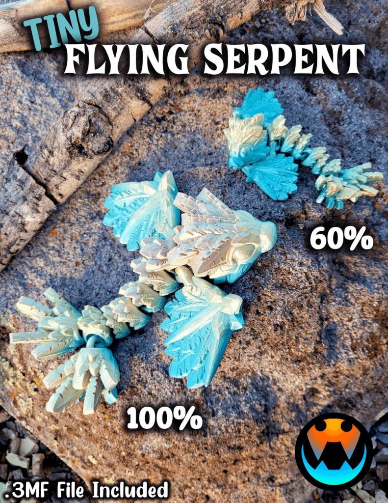 图片[2]-羽翼龙 Cinderwing3D Tiny Flying Serpent-3D合纵社-3D打印模型STL格式3mf格式免费下载！