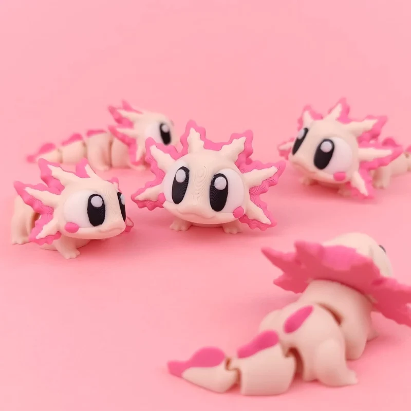 小蝾螈 FlexiAxolotl-3D合纵社-3D打印模型STL格式3mf格式免费下载！