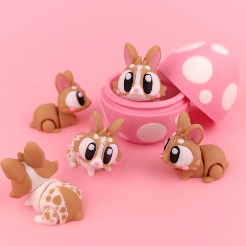 小兔子和蛋  Flexi_bunnies-3D合纵社-3D打印模型STL格式3mf格式免费下载！