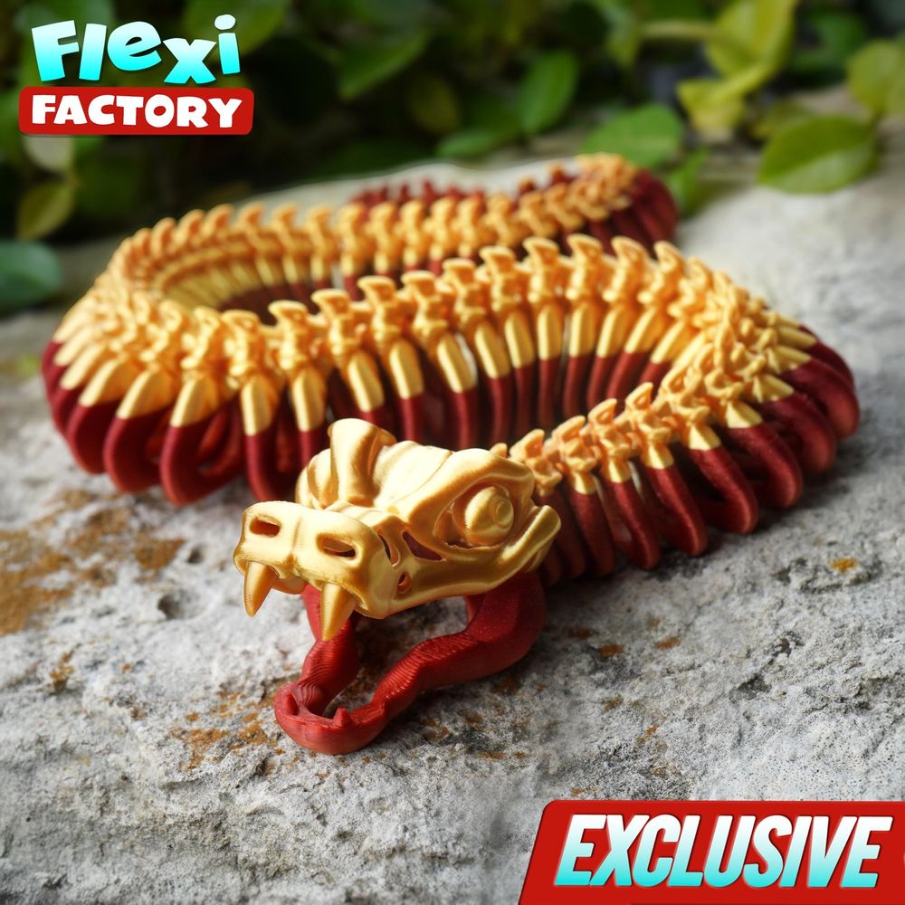 图片[3]-骨架蛇  Flexi Factory- Skeleton Snake-3D合纵社-3D打印模型STL格式3mf格式免费下载！