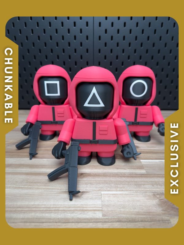 【乐高小人】鱿鱼游戏 Chunky Pink Soldier-3D合纵社-3D打印模型STL格式3mf格式免费下载！
