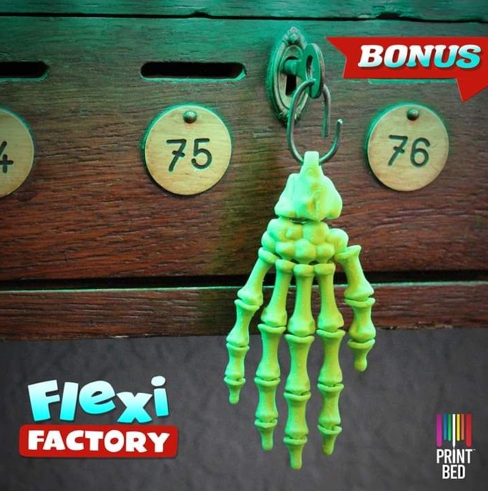 图片[3]-骨架手+骨架脚 钥匙链 FLEXI FACTORY BONUS-3D合纵社-3D打印模型STL格式3mf格式免费下载！