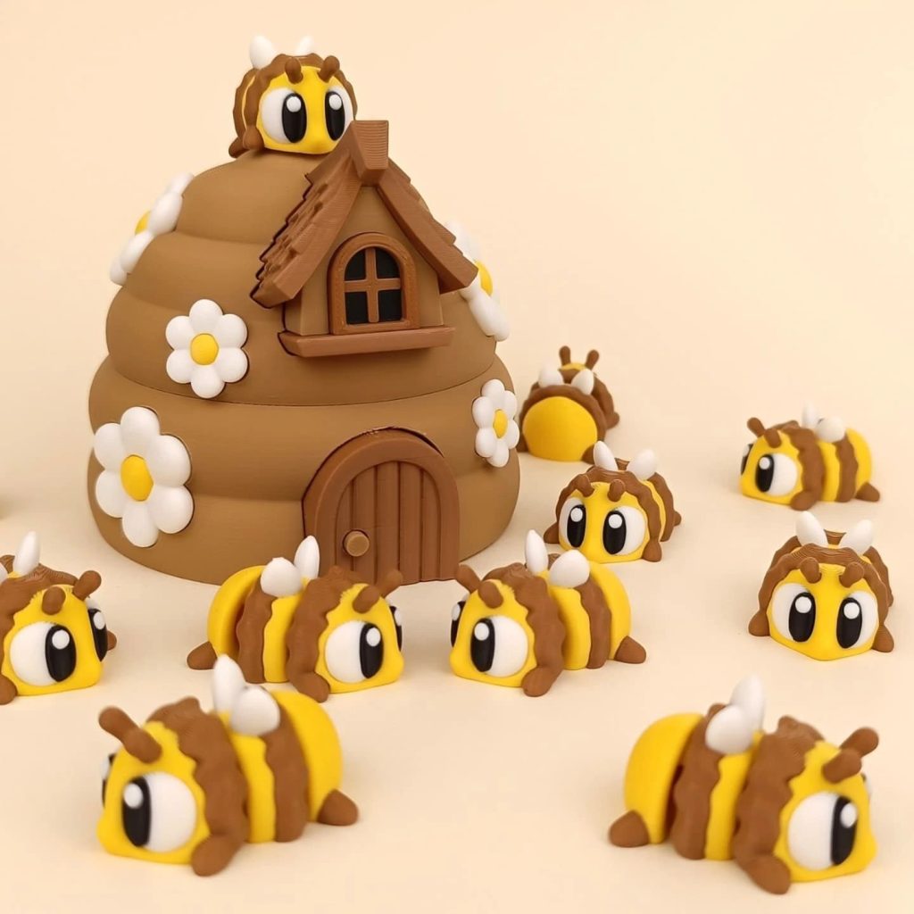 小蜜蜂 FlexiBee_beehive-3D合纵社-3D打印模型STL格式3mf格式免费下载！