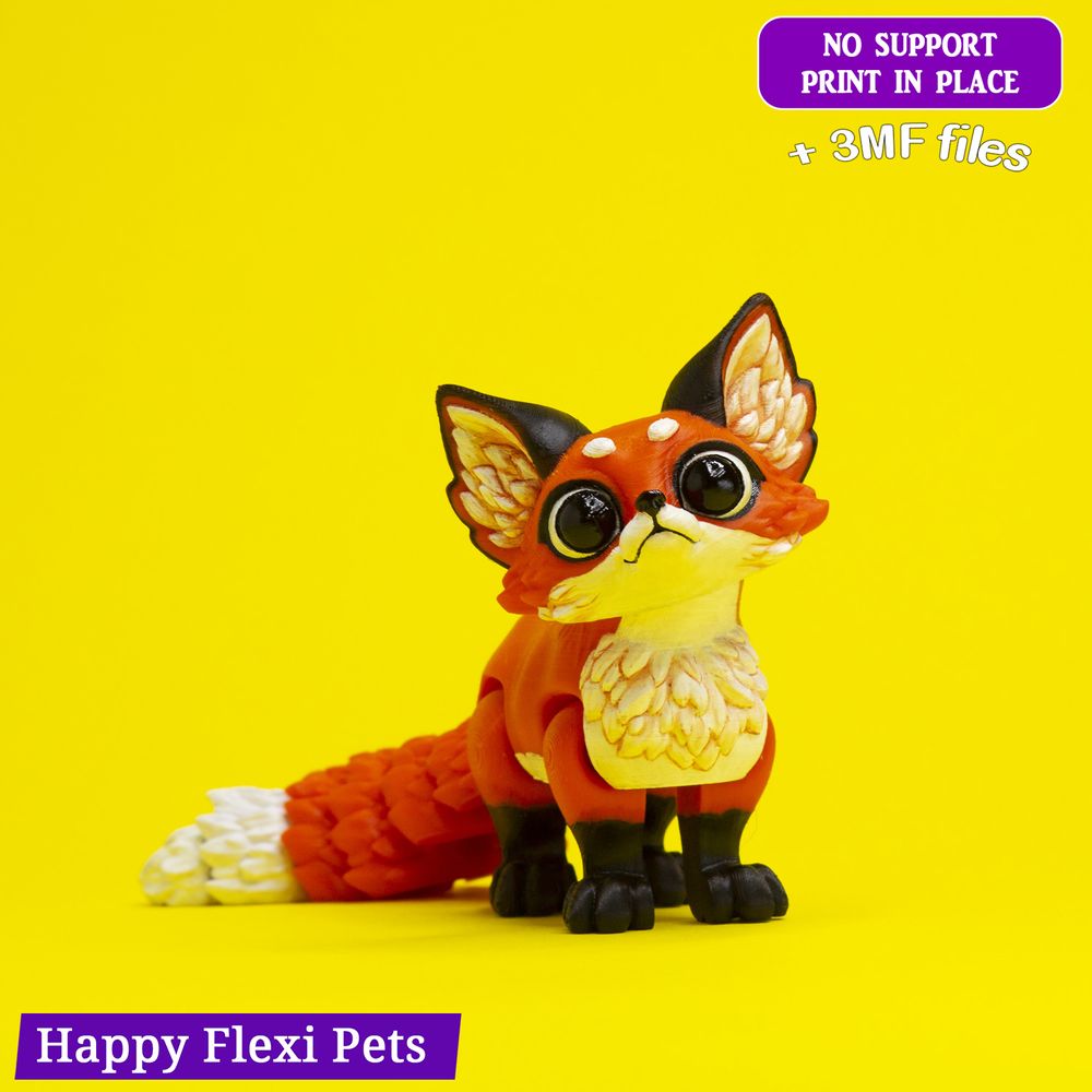 图片[2]-小狐狸 HFP_-_ Fox_Cub-3D合纵社-3D打印模型STL格式3mf格式免费下载！