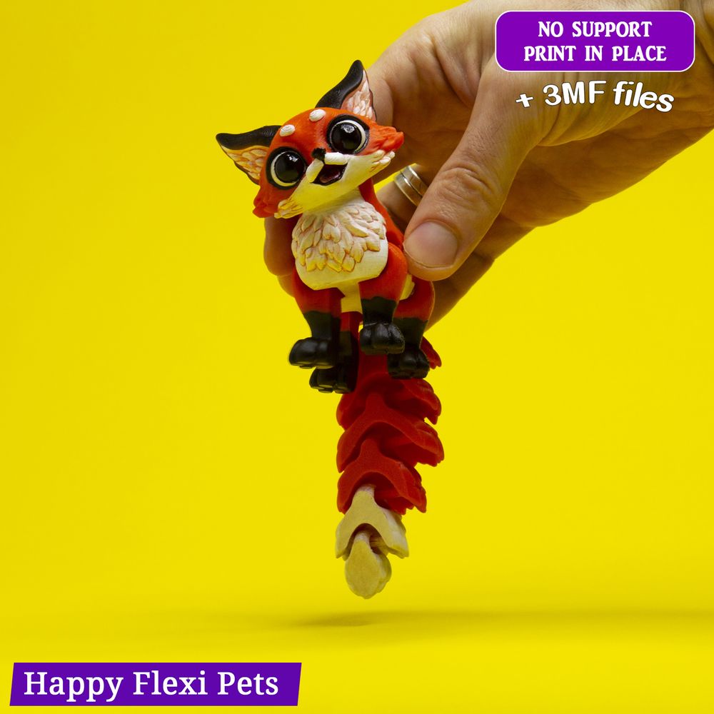 小狐狸 HFP_-_ Fox_Cub-3D合纵社-3D打印模型STL格式3mf格式免费下载！