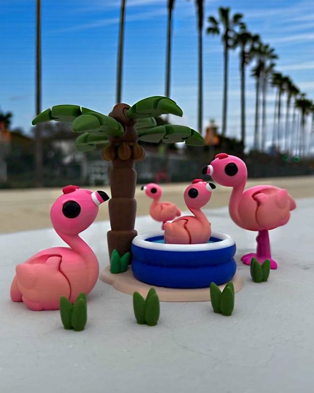 火烈鸟 Koza- Flamingo-3D合纵社-3D打印模型STL格式3mf格式免费下载！