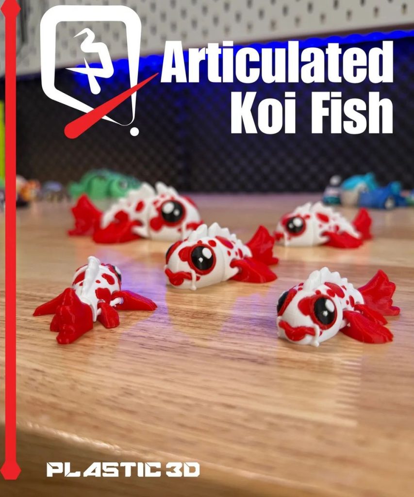 图片[2]-鲤鱼 Articulated Koi Fish-3D合纵社-3D打印模型STL格式3mf格式免费下载！