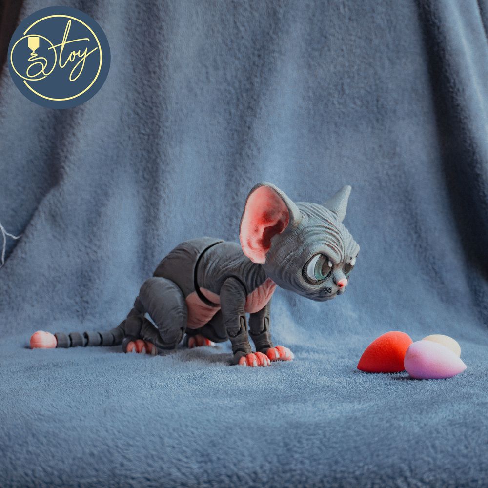 图片[5]-无毛猫 Larry The Sphynx-3D合纵社-3D打印模型STL格式3mf格式免费下载！