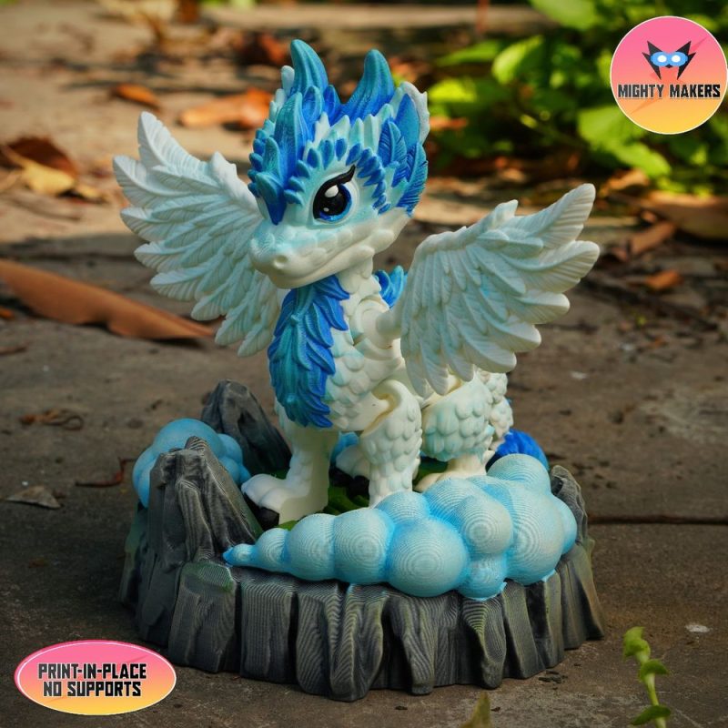 空气龙 MightyMakers- Flexi Air Dragon-3D合纵社-3D打印模型STL格式3mf格式免费下载！