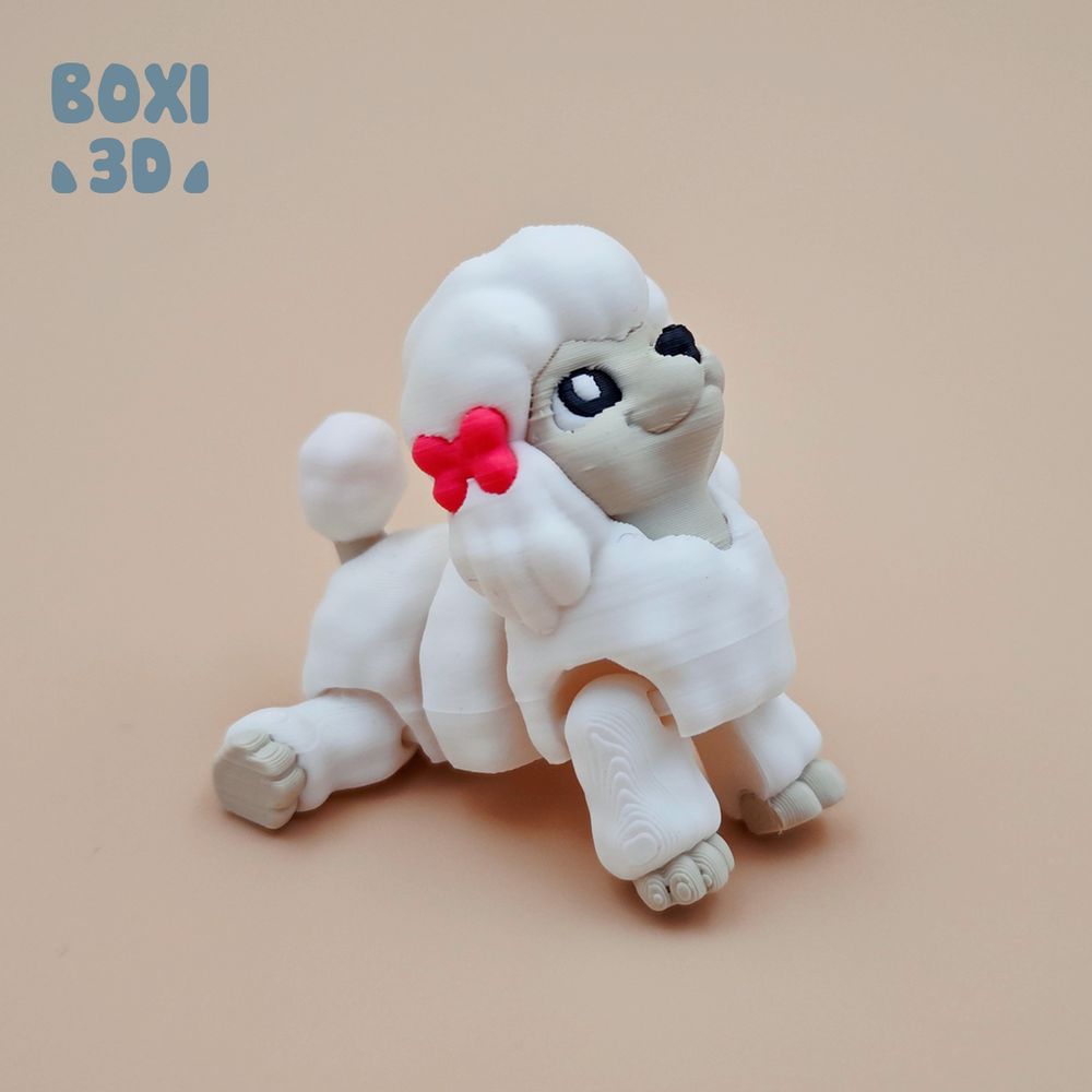 贵宾犬 Boxi3D_Poodle-3D合纵社-3D打印模型STL格式3mf格式免费下载！