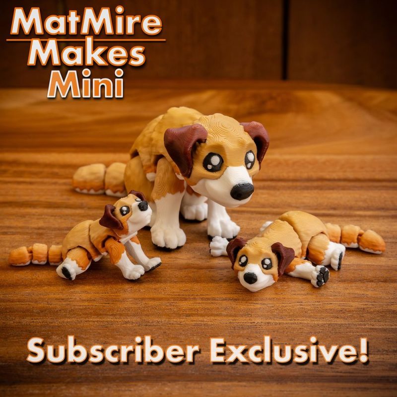 土狗 可动 小狗 MMM Mini_Dog_v01-3D合纵社-3D打印模型STL格式3mf格式免费下载!