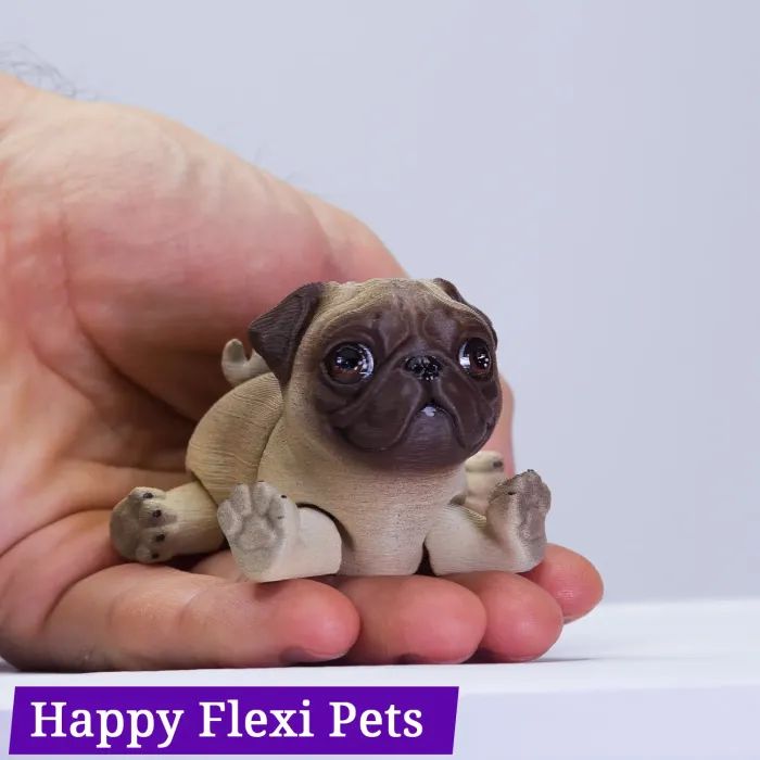 八哥犬 Barney_the_pug_v2.stl-3D合纵社-3D打印模型STL格式3mf格式免费下载！