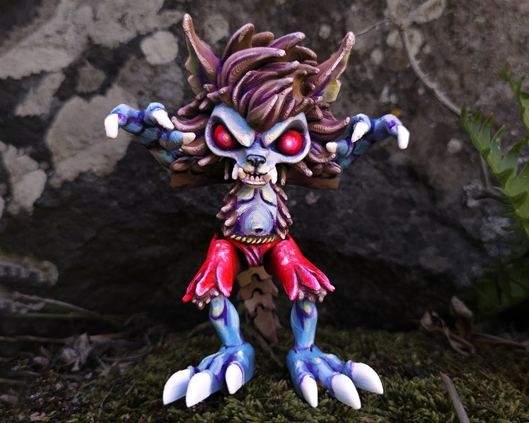 图片[3]-【恐怖系列】37.印花狼人-3D合纵社-3D打印模型STL格式3mf格式免费下载！