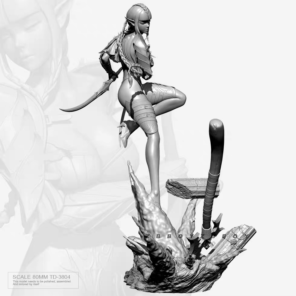 图片[3]-【精灵刺客】女剑士-3D合纵社-3D打印模型STL格式3mf格式免费下载！