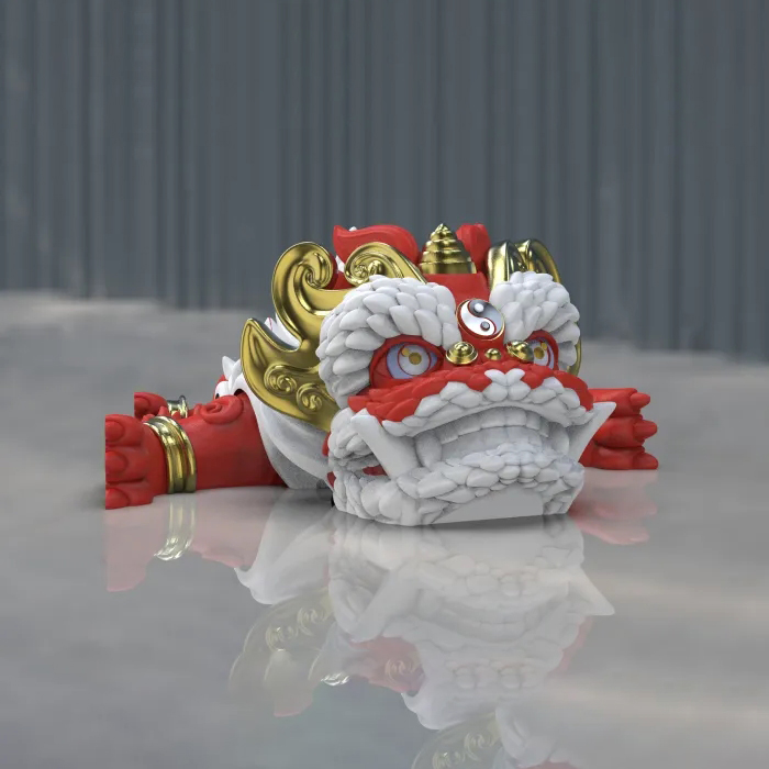 图片[4]-中国舞狮chinese-lion-flexi-articulated-3D合纵社-3D打印模型STL格式3mf格式免费下载！