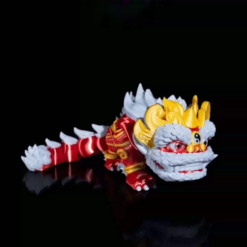 图片[2]-中国舞狮chinese-lion-flexi-articulated-3D合纵社-3D打印模型STL格式3mf格式免费下载！