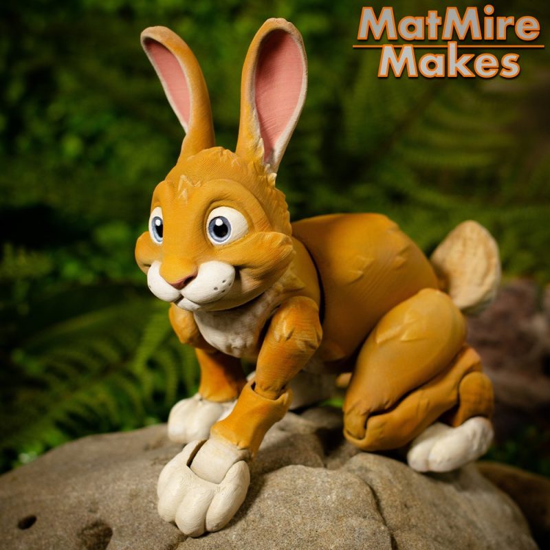 可动兔子-3D合纵社-3D打印模型STL格式3mf格式免费下载！