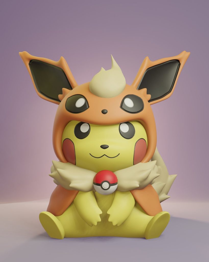 【宠物小精灵】皮卡丘-3D合纵社-3D打印模型STL格式3mf格式免费下载！