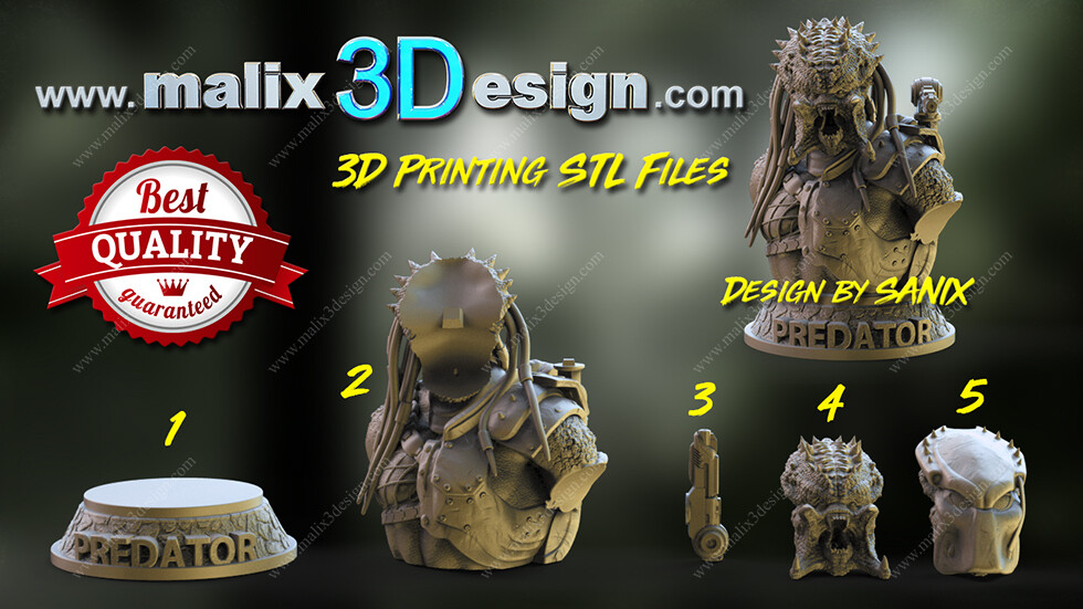 图片[2]-铁血战士半身像-3D合纵社-3D打印模型STL格式3mf格式免费下载！