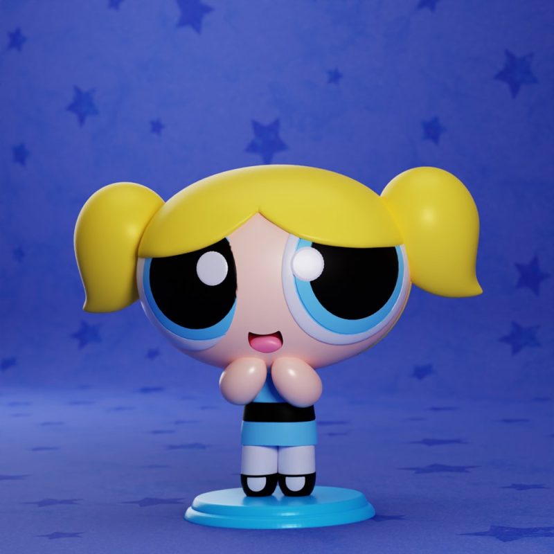 【飞天小女警】泡泡-3D合纵社-3D打印模型STL格式3mf格式免费下载!