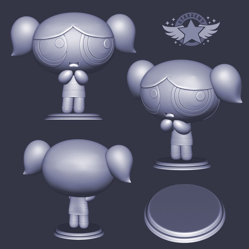 图片[3]-【飞天小女警】泡泡-3D合纵社-3D打印模型STL格式3mf格式免费下载！