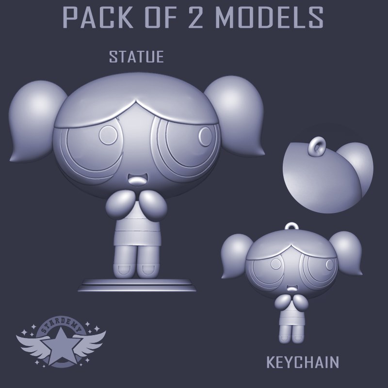 图片[2]-【飞天小女警】泡泡-3D合纵社-3D打印模型STL格式3mf格式免费下载！