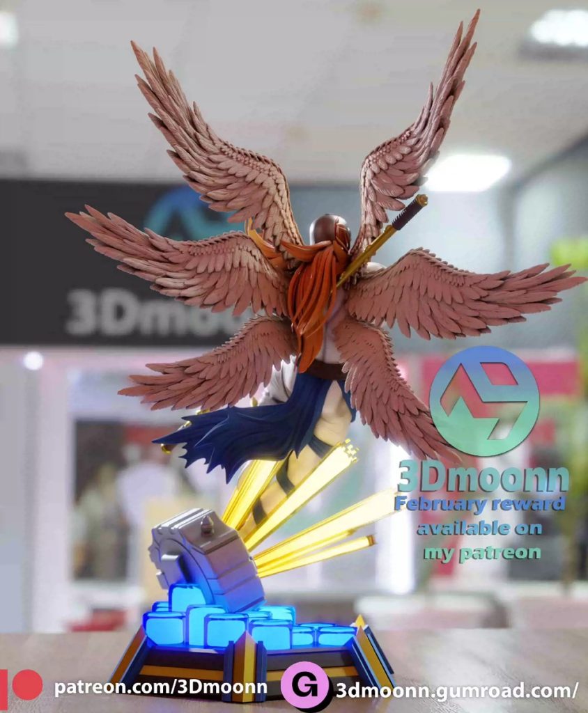 图片[3]-【数码宝贝】天使兽-3D合纵社-3D打印模型STL格式3mf格式免费下载！