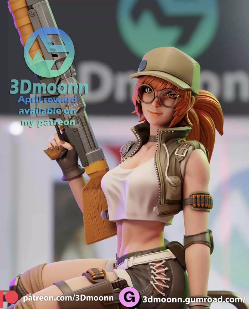 图片[3]-【合金弹头】眼镜娘-3D合纵社-3D打印模型STL格式3mf格式免费下载！