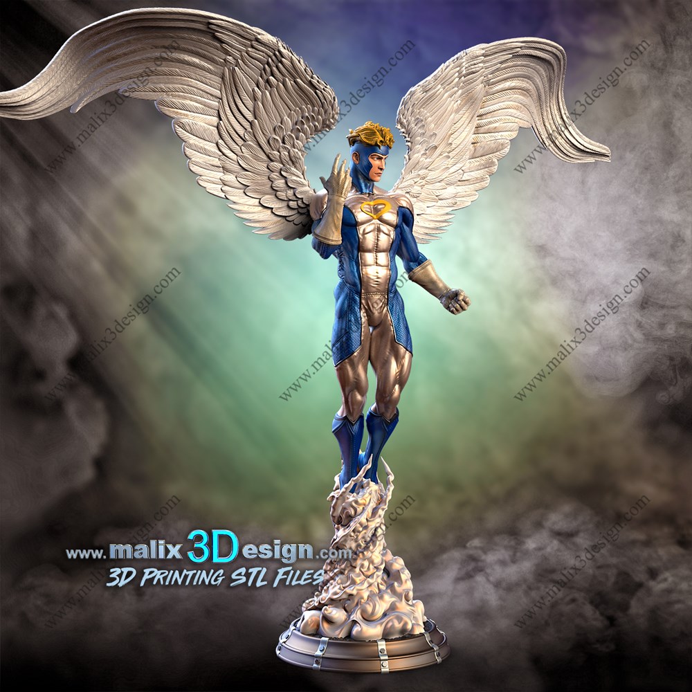 【X战警】天使-3D合纵社-3D打印模型STL格式3mf格式免费下载！