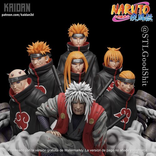 【火影忍者】自来也 Jiraiya_x_Sith_Paths_of_Pain-3D合纵社-3D打印模型STL格式3mf格式免费下载！
