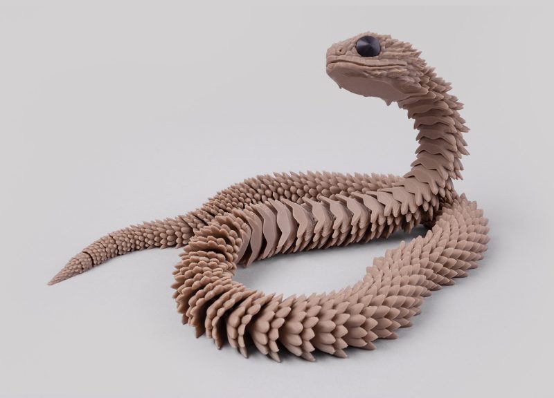 布什蝰蛇Fab365_Dragon-snake_Bush-viper-3D合纵社-3D打印模型STL格式3mf格式免费下载！