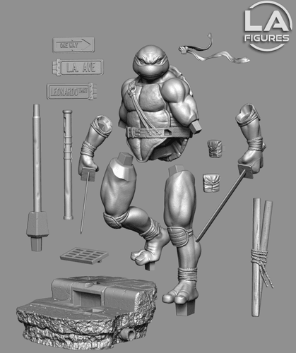 图片[4]-【忍者神龟】达芬奇 Leonardo TMNT-3D合纵社-3D打印模型STL格式3mf格式免费下载！