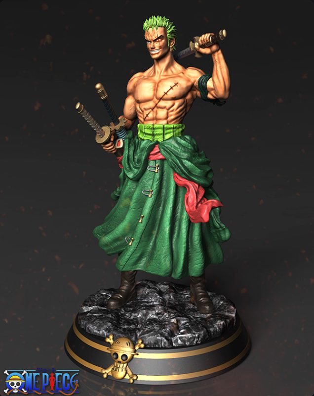 【海贼王】索隆 Nacho Busto - Roronoa Zoro-3D合纵社-3D打印模型STL格式3mf格式免费下载！
