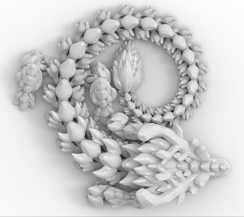 龙皇 repaired_dragon-006-2-3D合纵社-3D打印模型STL格式3mf格式免费下载！