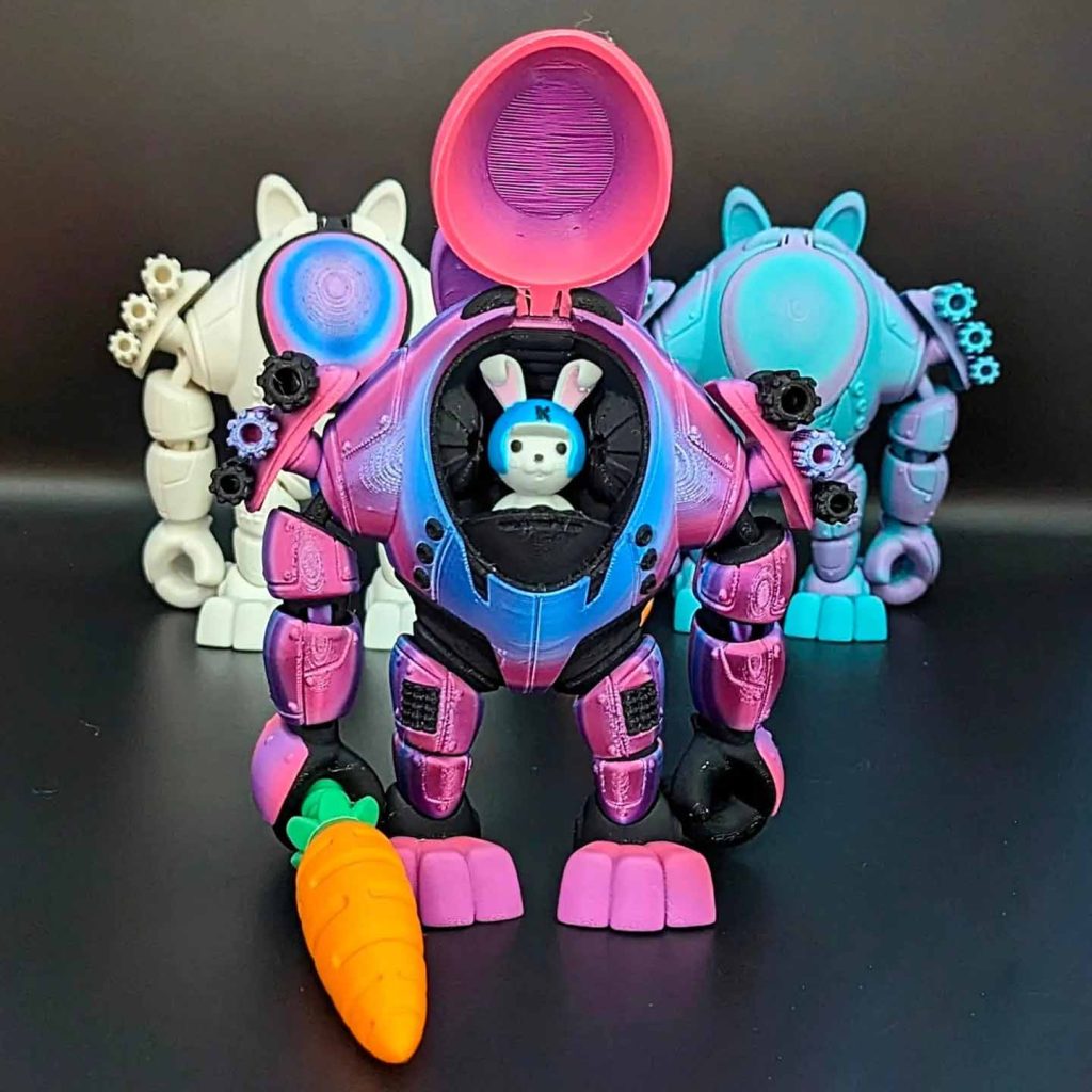 兔子机甲 Koza Design – Bunny BotKoza Design-3D合纵社-3D打印模型STL格式3mf格式免费下载！