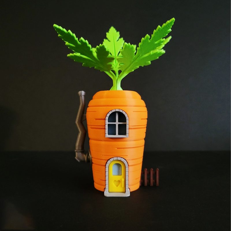 胡萝卜童话小屋-3D合纵社-3D打印模型STL格式3mf格式免费下载！