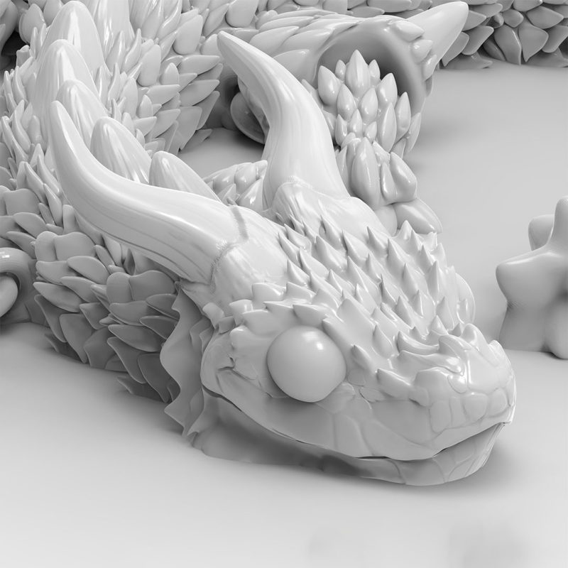 龙DRAGON 004龙-3D合纵社-3D打印模型STL格式3mf格式免费下载！